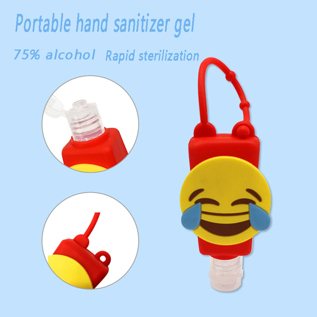 30ml Instant 75% Alcohol Hand Sanitizer Gel with Cartoon Silicone Holder