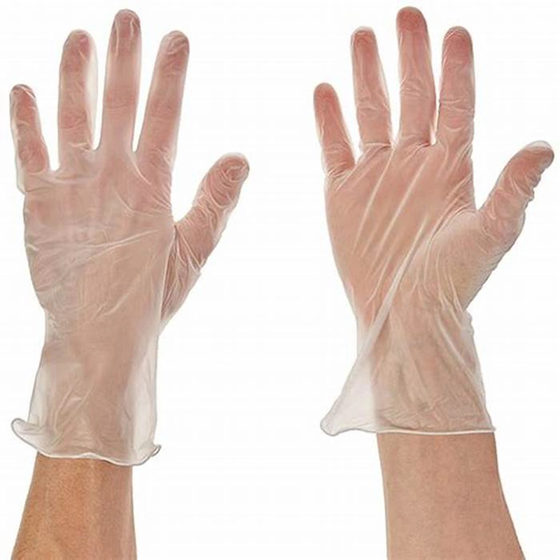 100PCS Box Pack Powder Free Transparent Clear Color 9" Disposable Exam PVC Vinyl Gloves