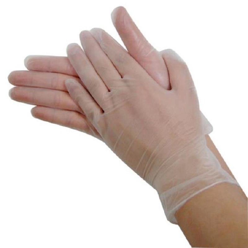 100PCS Box Pack Powder Free Transparent Clear Color 9" Disposable Exam PVC Vinyl Gloves