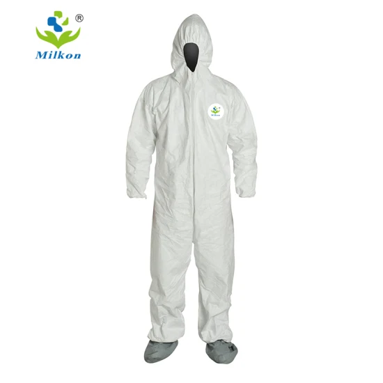 Blanc 50 pièces par carton M, L, XL, XXL, Xxxl, Xxxxl Protection SMS Hazmat Chemical Protective Suit