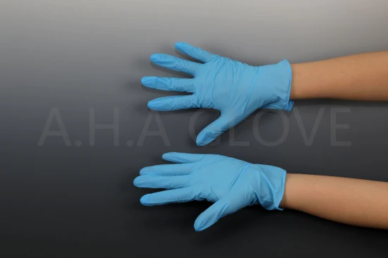 Bon prix 100 pièces boîte jetables bleu sécurité examen médical nitrile gants d'examen chirurgical